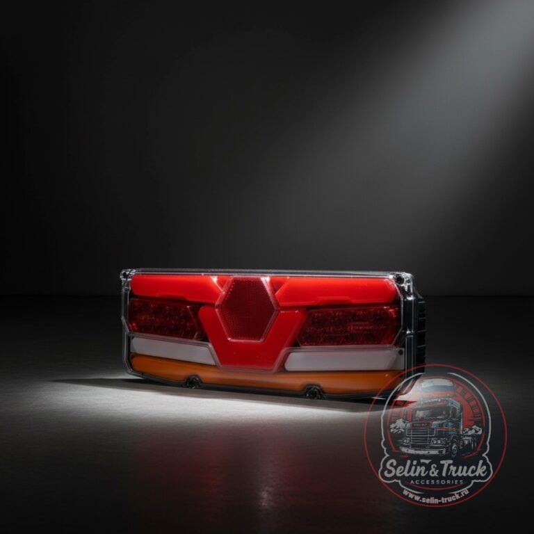 Польский задний (левый) прямоугольный фонарь NEON+LED WAS 1190 W171D L