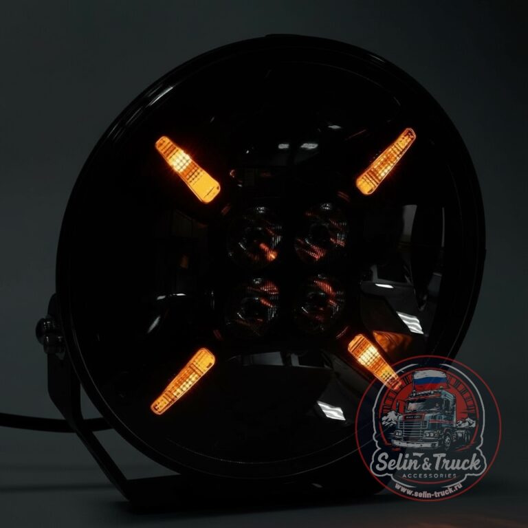 Фара дальнего света "VIKING-BLD (7 дюймов)" - 120W (бел/желт габарит)