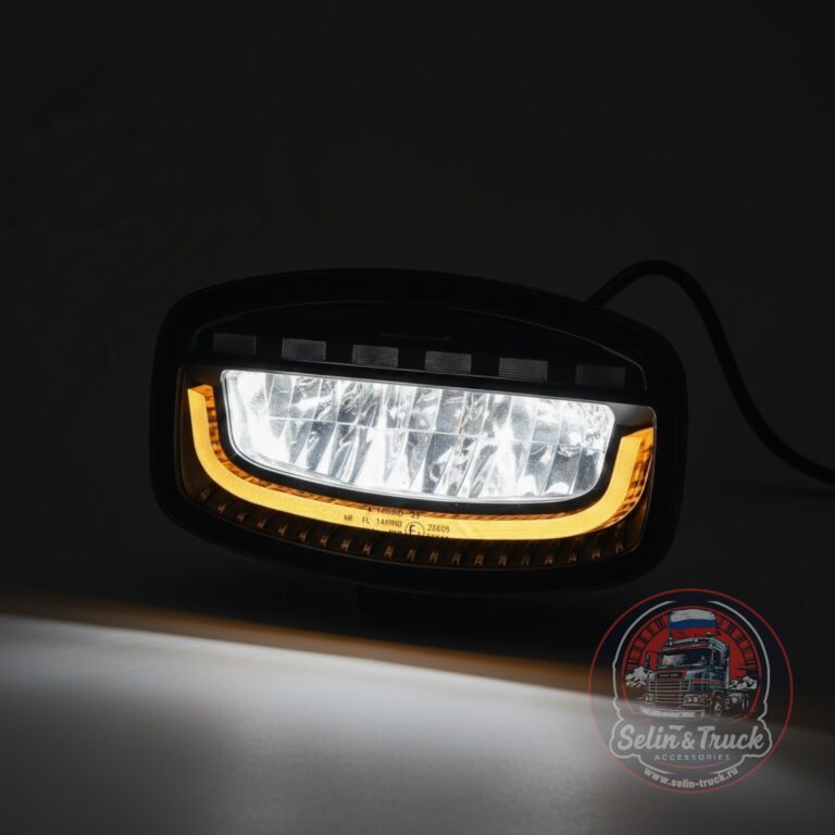 Фара дальнего света "VIKING-2031" - 100W (бел/желт габарит) + стробоскоп
