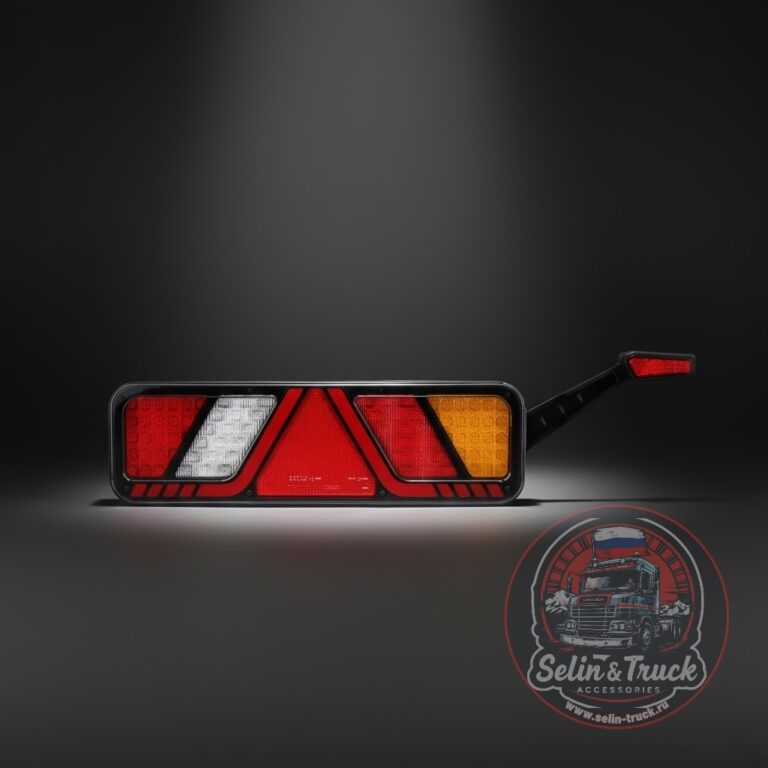 Польский задний (левый) прямоугольный фонарь светодиодный Fristom FT-700-146 L LED + рог ft-146