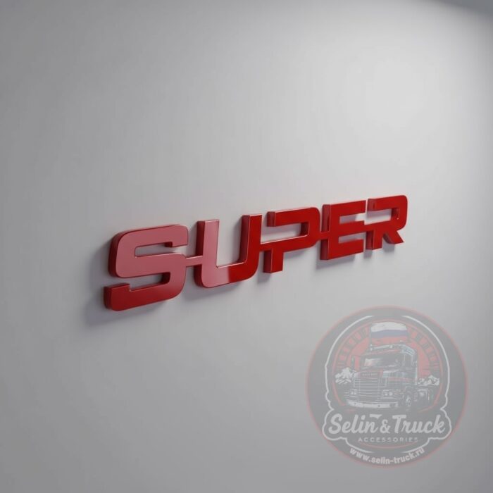 Тюнинг шильдик на капот SUPER - (пластик) - красный Тюнинг шильдик на капот SUPER - (пластик) - красный — изображение 1
