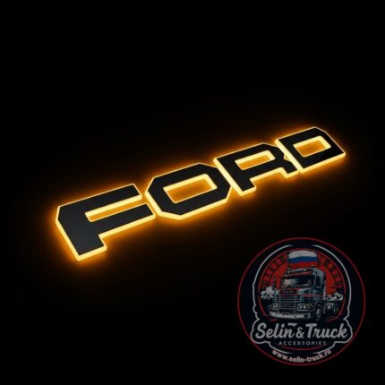 Буквы на капот FORD с подсветкой (оранж. 24v)