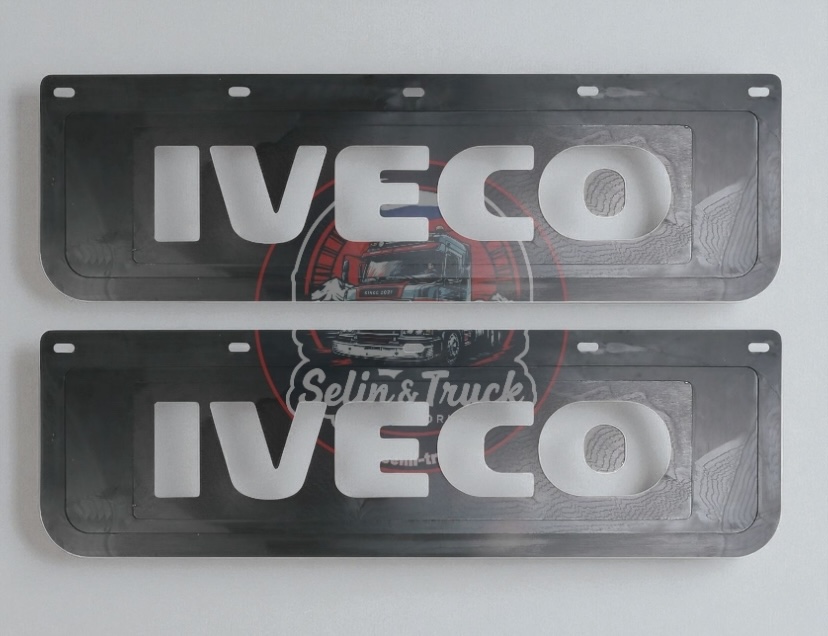 Брызговики IVECO (черн/бел) Брызговики IVECO (черн/бел) — изображение 1