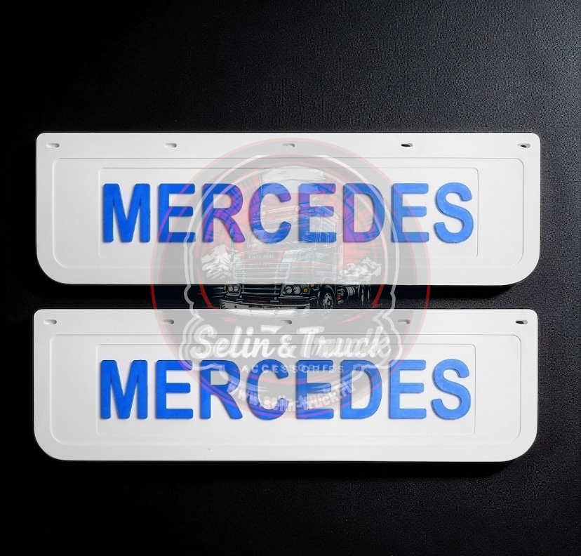 Брызговики MERCEDES (бел/син) Брызговики MERCEDES (бел/син) — изображение 1