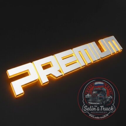 Буквы на капот PREMIUM с подсветкой (оранж. 24v)
