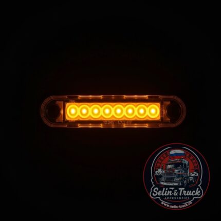 Польский габаритный фонарик LED (FT-073 DARK LONG) 8 диодов -желтый свет