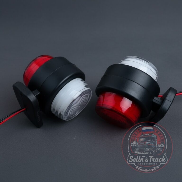 Рожки круглые "MINI NEW-neon" 12/24V- красно/белые - компл.