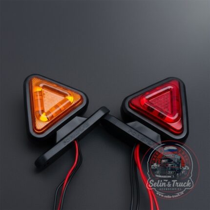 Рожки треугольные "MINI-led" 12/24V- красно/оранж - компл.